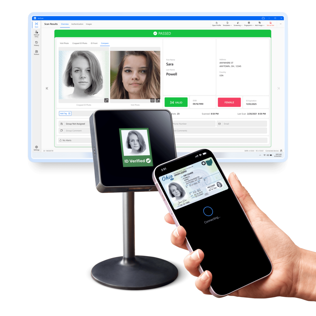 Accept Mobile IDs with VeriScan and Tap2ID Reader